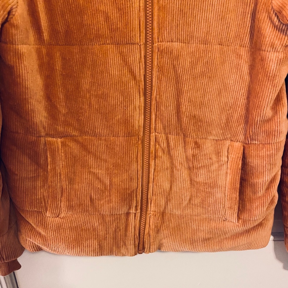 NWOT Altar’d State burnt orange corduroy down coat - Picture 2 of 7